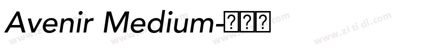Avenir Medium字体转换